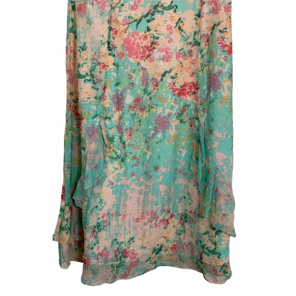 Sundance Elysian Garden Silk Flutter Sleeve Dress - Picture 6 of 9